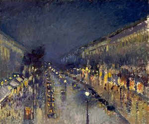 Le Boulevard Montmartre la nuit